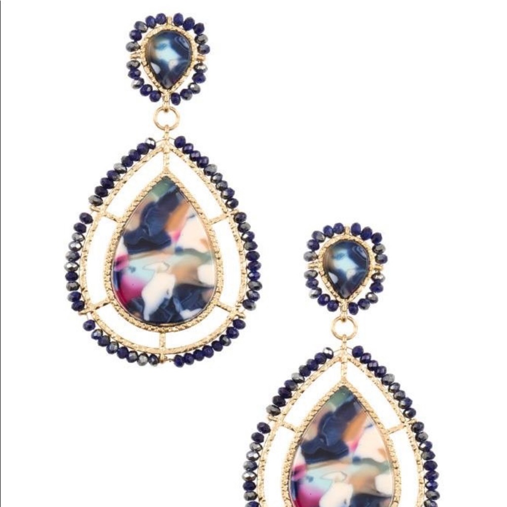 💕 Last 1 💕Faceted Bead Teardrop Earrings 💕 - Picture 3 of 5